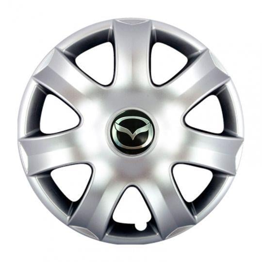 Автомобильные колпаки SKS 326 R15 с логотипом Mazda 4 шт. Серебристый