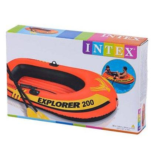 Човен надувний Intex Explorer 200 двомісний з веслами/насосом 185x94x41 см (58331) - фото 9 Човен надувний Intex Explorer 200 двомісний з веслами/насосом 185x94x41 см (58331) - фото 9