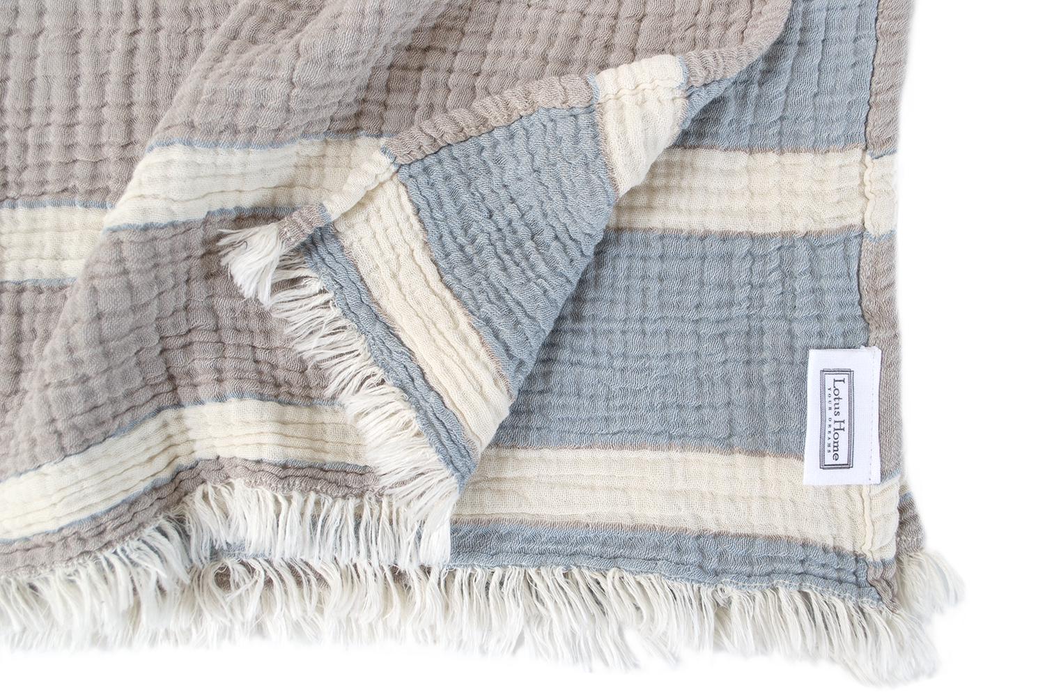Полотенце Lotus Home Milana 250 г/кв. м 80х160 см Beige/Lead blue (svt-2000022307116) - фото 3 Полотенце Lotus Home Milana 250 г/кв. м 80х160 см Beige/Lead blue (svt-2000022307116) - фото 3