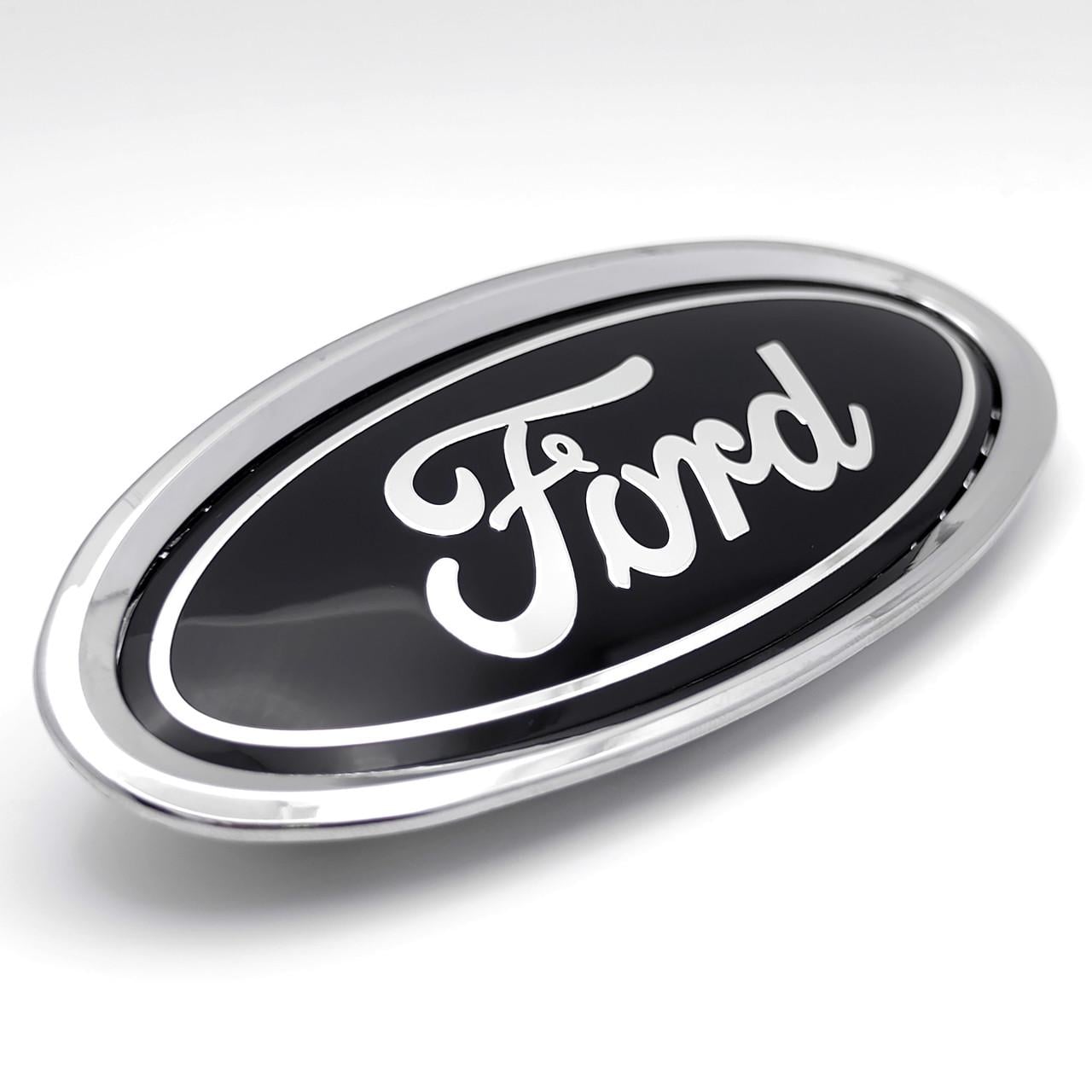 Эмблема логотип Ford 130х56 мм Хром/Черный (3104741197)
