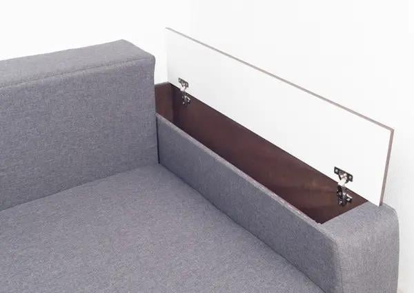 Диван єврокнижка Граф з подушками та нішею 235х105 см Коричневий (1764186485) - фото 5