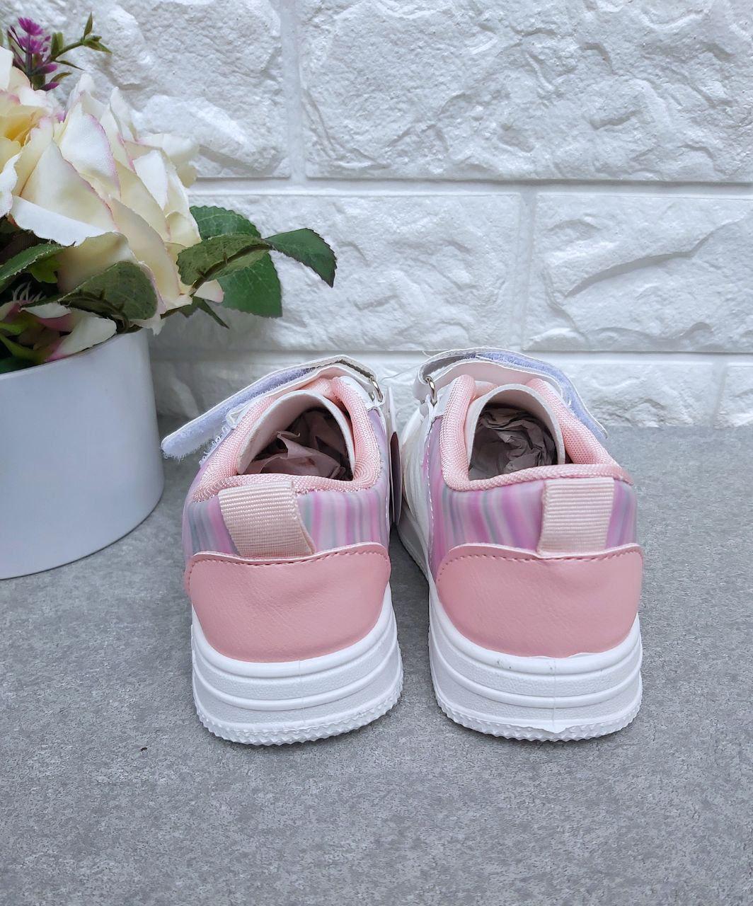 Кросівки для дівчинки ТОМ.М 1125 р. 27 17,5 см Біло-рожевий (1125-2) - фото 3 Кросівки для дівчинки ТОМ.М 1125 р. 27 17,5 см Біло-рожевий (1125-2) - фото 3