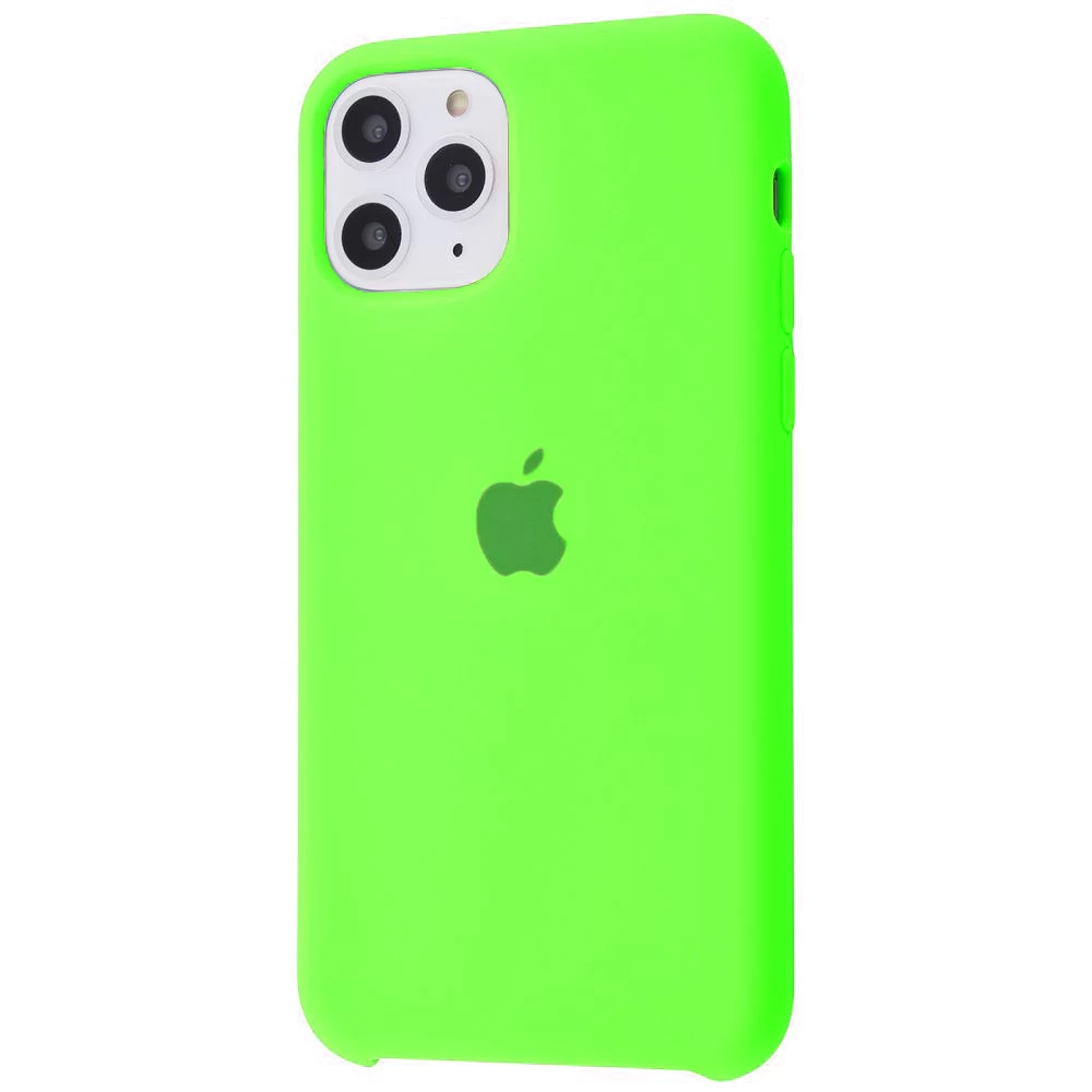 Силиконовый Чехол Накладка Silicone Case для iPhone 11 Pro Закрытый низ Shiny Green