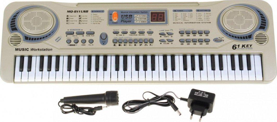 Детский синтезатор 5+ микрофон/запись USB MP3 (429992)