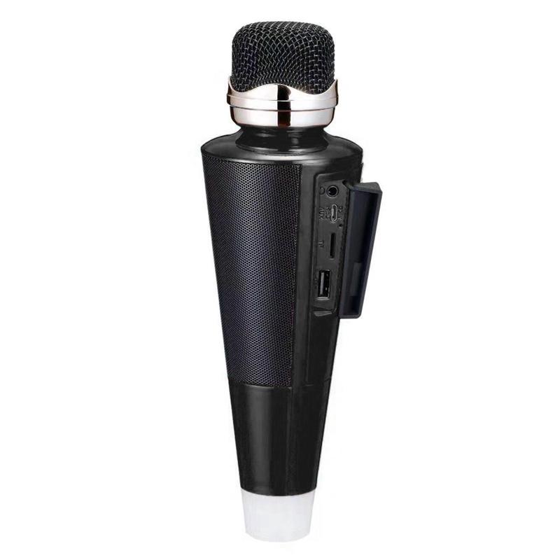 Беспроводной караоке микрофон WSTER WS2711 Bluetooth FM-радио/microSD/USB Черный - фото 8