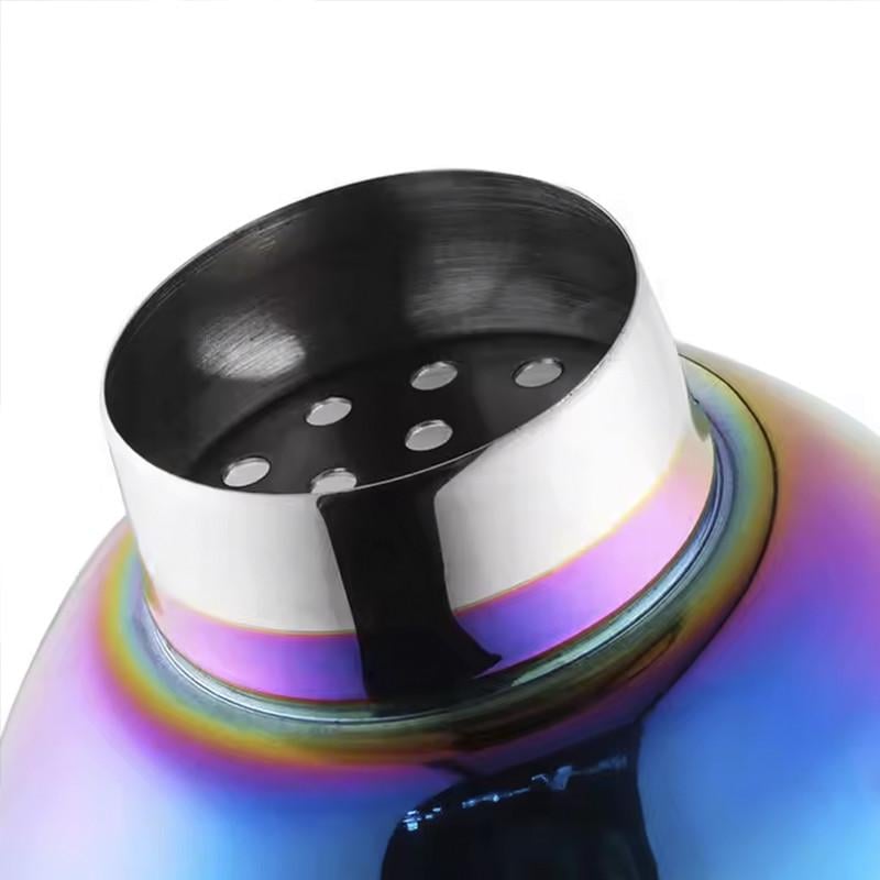 Шейкер для коктейлів Lesko KM-40G Rainbow скляний 400 мл (27639444) - фото 2