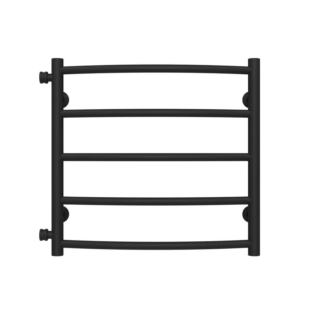 Полотенцесушитель водяной Deffi Классик П5 боковое левое подключение нержавеющая сталь 500х500 мм Черный (C.DK.50.50.5.BB)