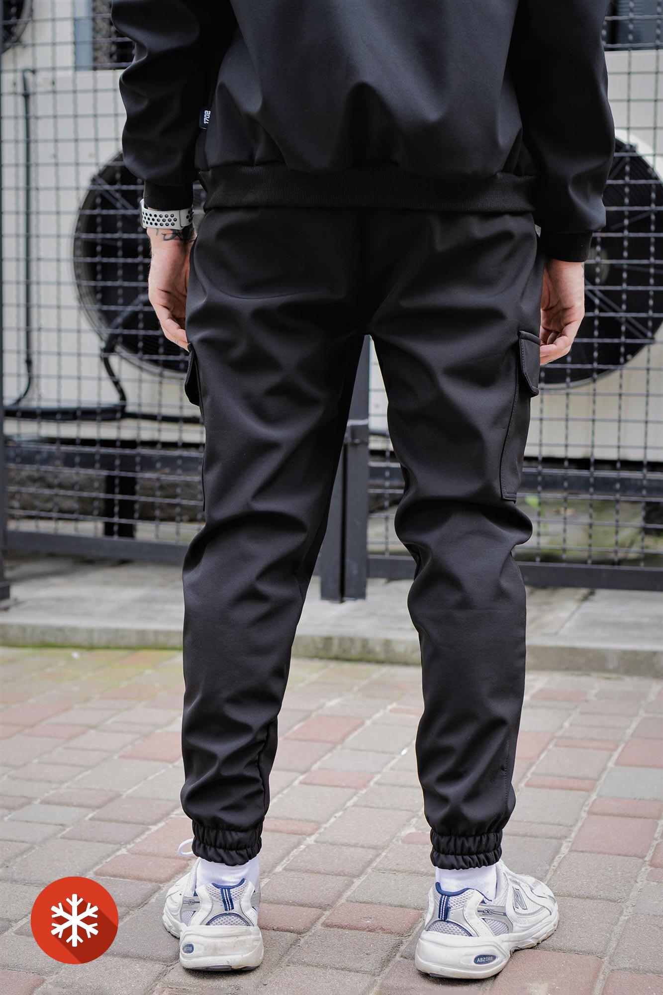 Брюки-карго утеплені Without Brand Reflective Softshell man 4XL Black (4XL8049047) - фото 3 Брюки-карго утеплені Without Brand Reflective Softshell man 4XL Black (4XL8049047) - фото 3