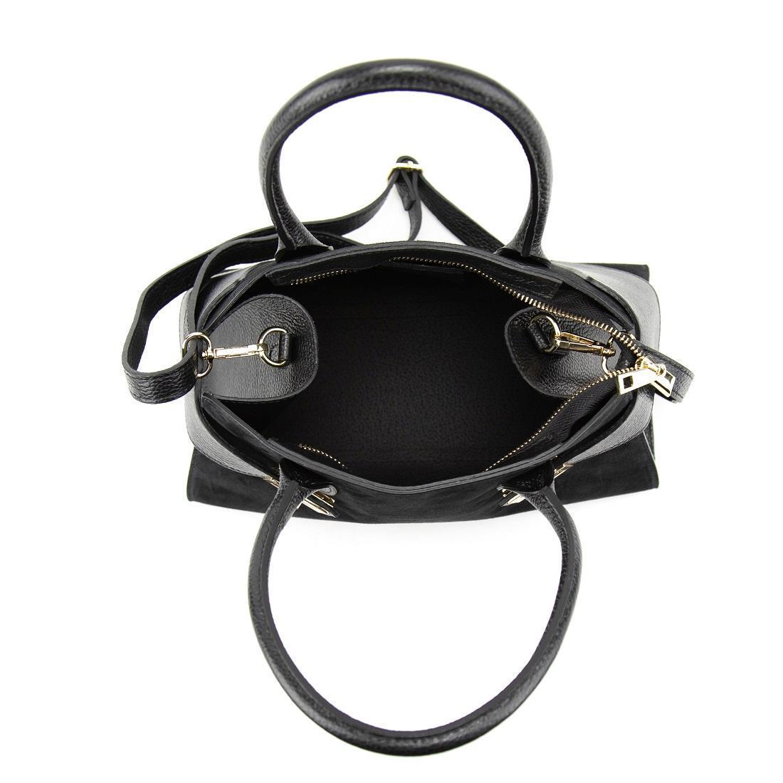 Сумка жіноча замшева класична Firenze Italy F-IT-7688-1A-S Чорний (2768688800) - фото 2 Сумка жіноча замшева класична Firenze Italy F-IT-7688-1A-S Чорний (2768688800) - фото 2