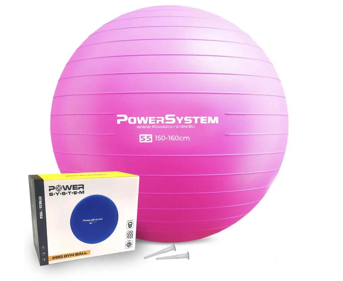 М'яч для фітнесу Power System PS-4011 PRO Gymball Ø 55 см Pink