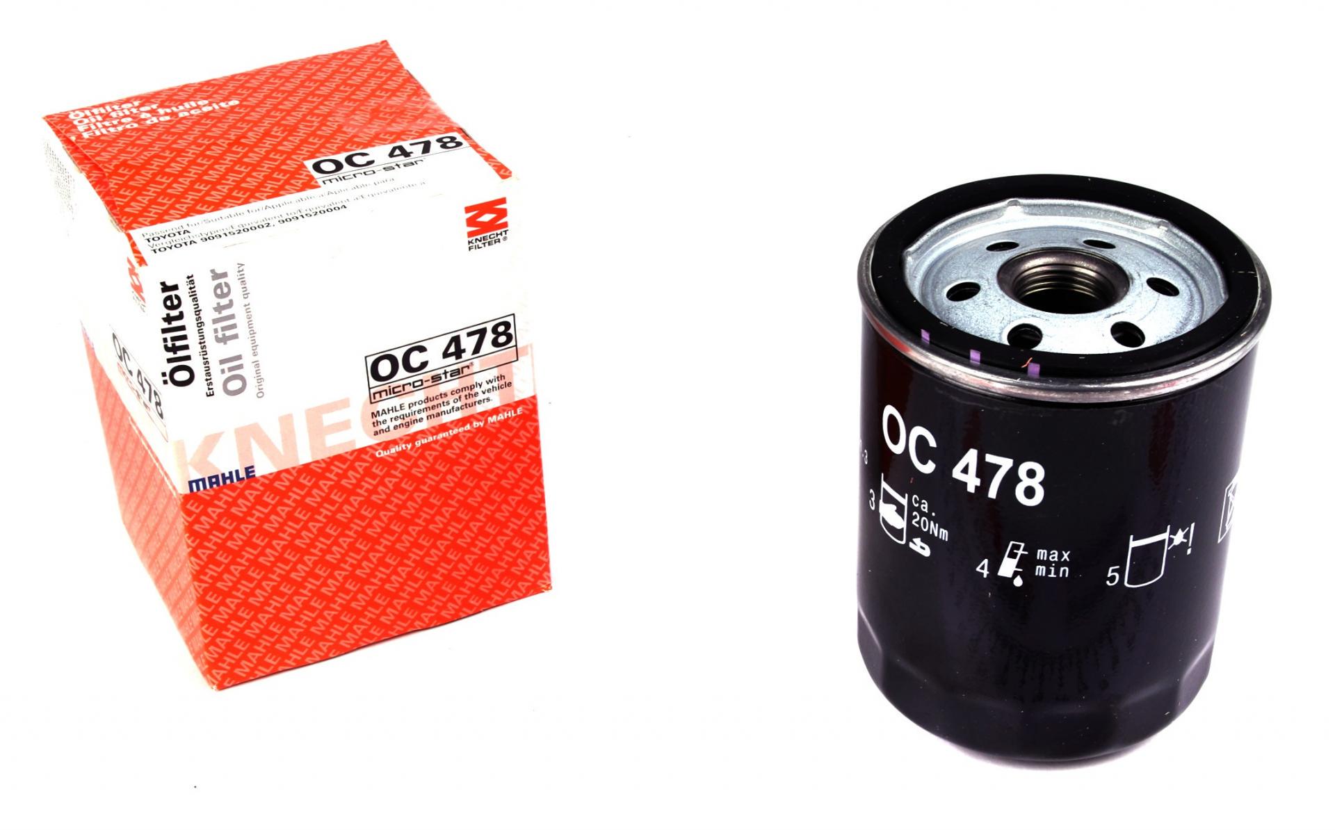 Фильтр масляный KNECHT для Toyota Land Cruiser 4,0-4,7 98- (OC 478)