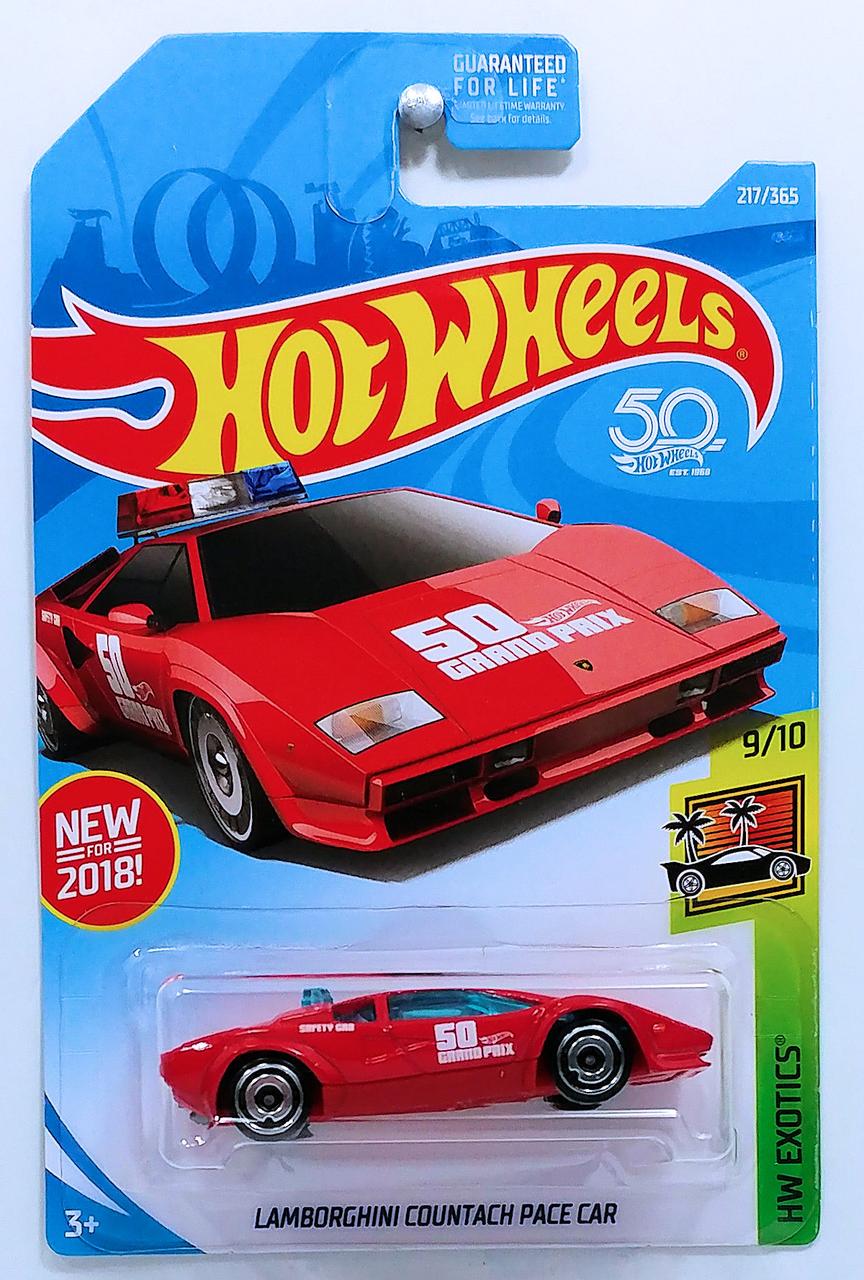 Игрушечная машинка Hot Wheels Lamborghini Countach Pace Car 2018 Exotics №217 (FJV79)
