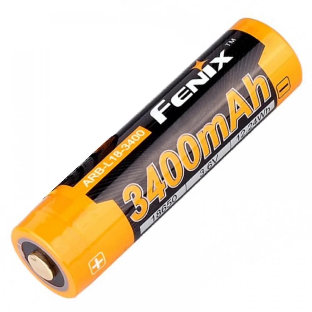 Аккумулятор Fenix 18650 3400 mAh 3,6V Li-ion Черно-желтый Аккумулятор Fenix 18650 3400 mAh 3,6V Li-ion Черно-желтый
