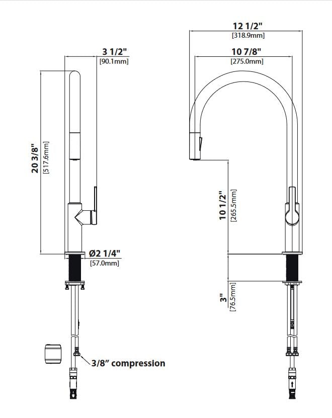 Змішувач кухонний KRAUS KPF-2821 KPF-2821MB Чорний (87311) - фото 2