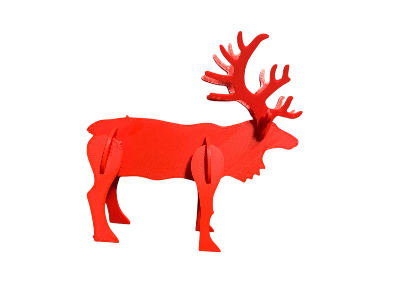 Рождественская открытка Reindeer Christmas Card Snap-Together 10 см 3D-печать