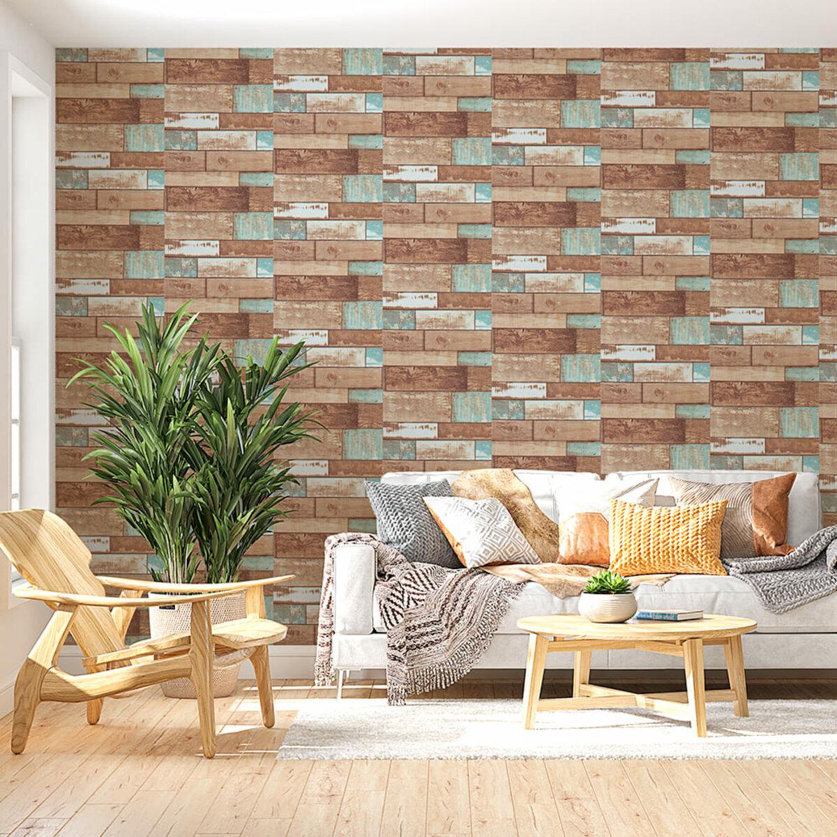 Обои самоклеящиеся 2800х450х1,8 мм Рваное дерево (SW-00000727) - фото 6