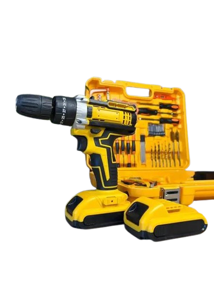 Шуруповерт с набором из 24 ед. две биты в корпусе 24 V