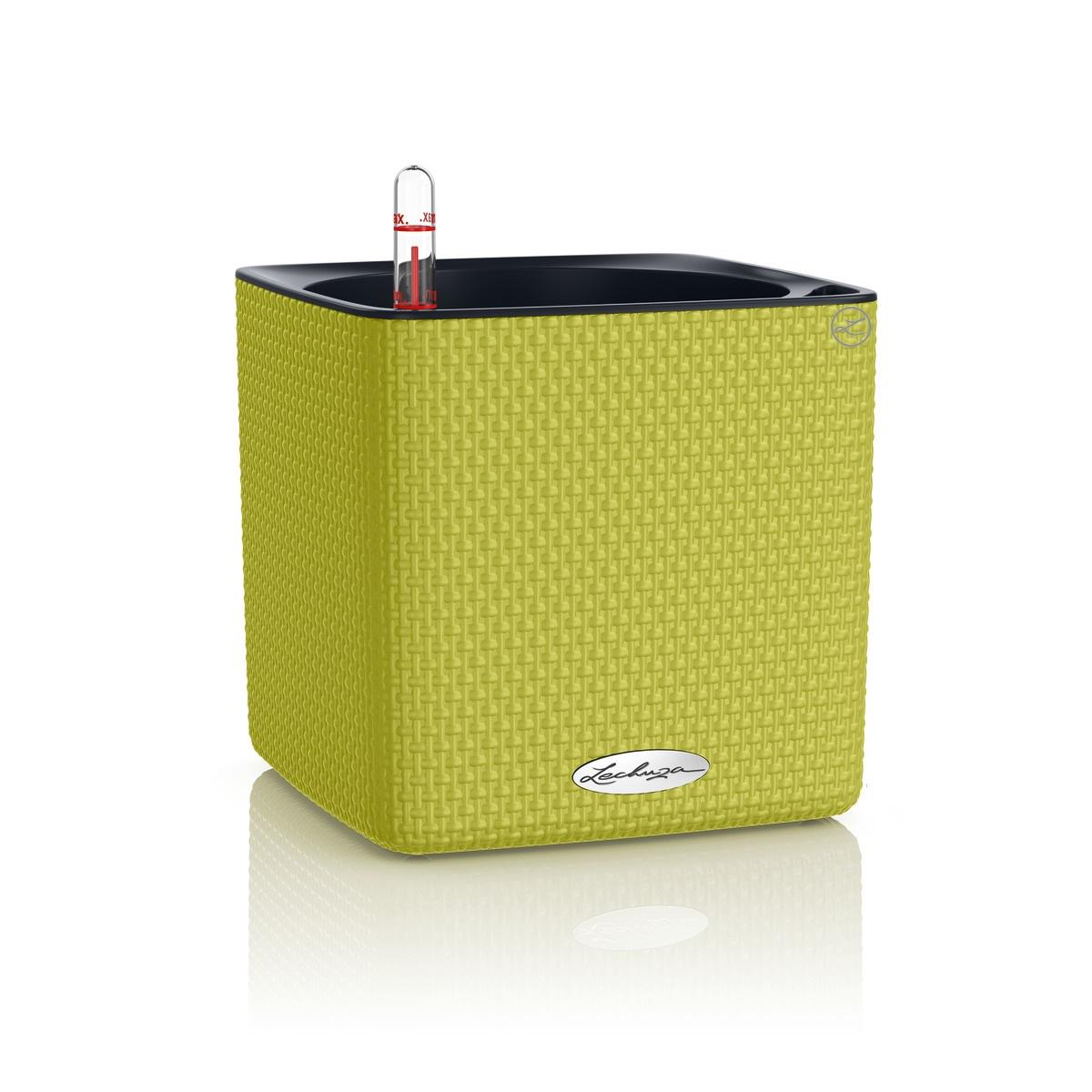 Умное кашпо Lechuza Cube Color 17 квадратный 17x17x17 см Зеленный