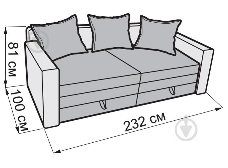 Диван Ribeka Лорд Серый (04D15) - фото 5 Диван Ribeka Лорд Серый (04D15) - фото 5