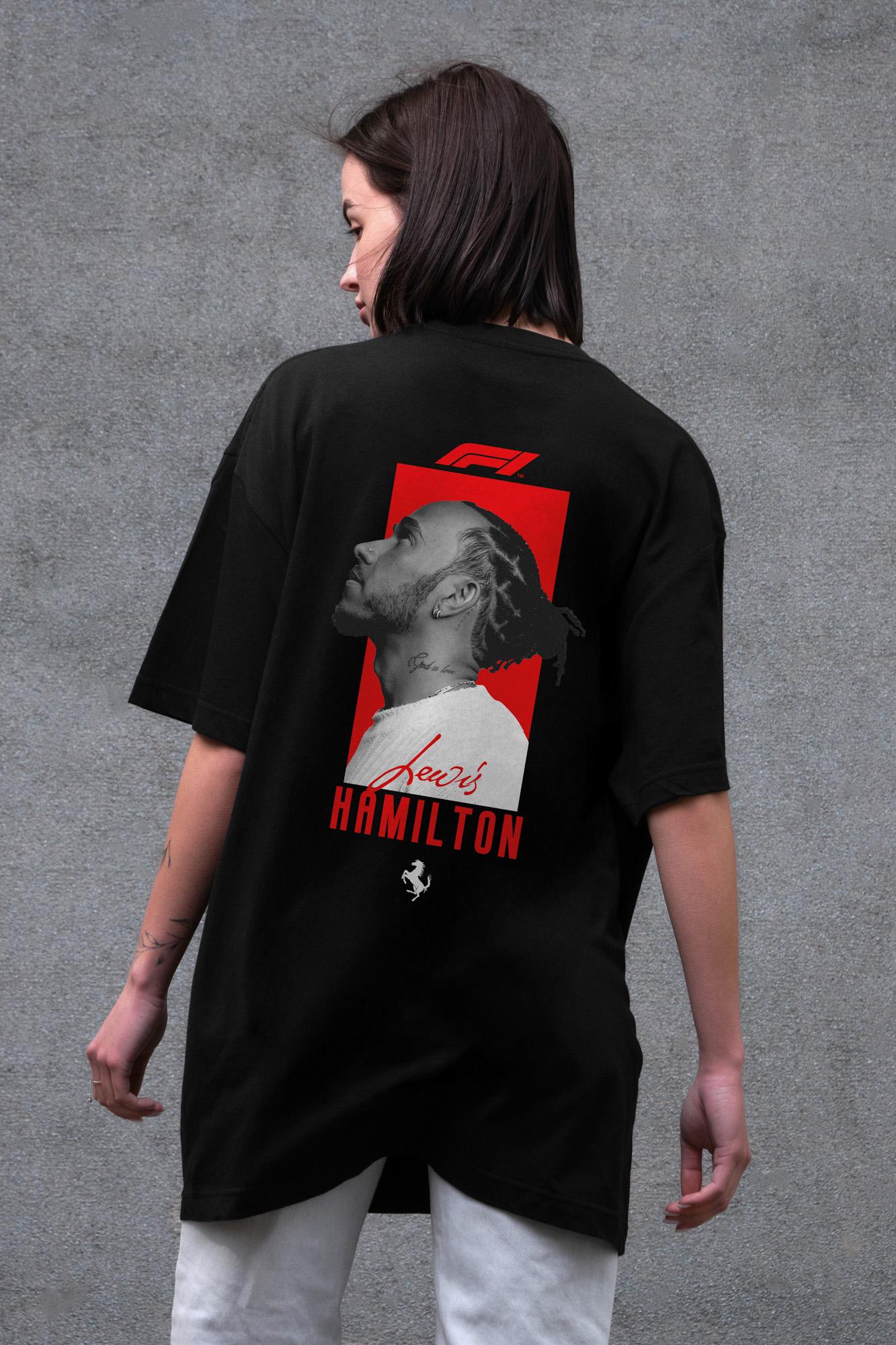 Футболка женская Without с принтом Hamilton оверсайз S/M Black (S8049637)
