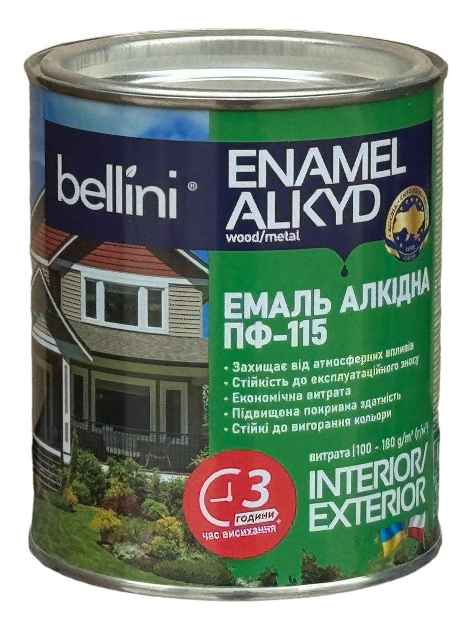 Эмаль алкидная Bellini ПФ-115 0,9 кг Салатовый (23812581)