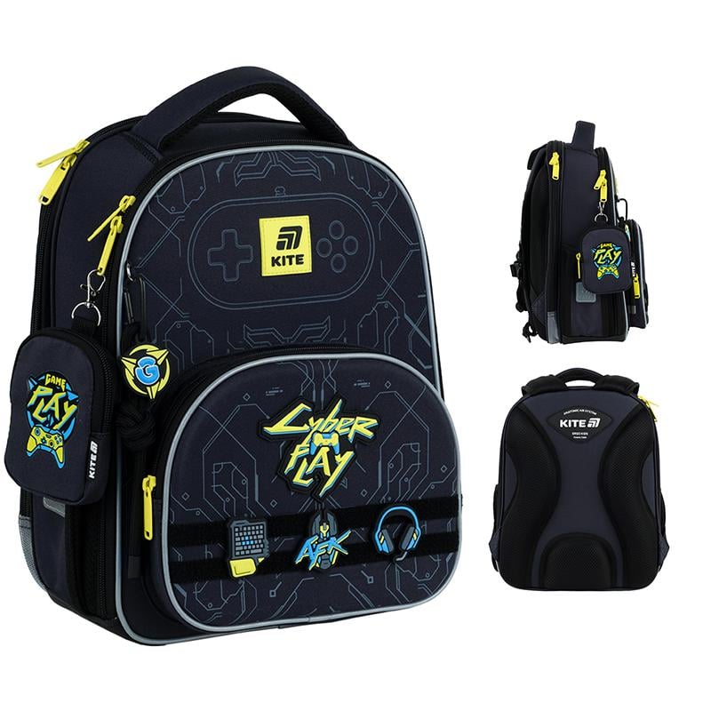 Школьный рюкзак KITE SET K25-556M-2 Cyber с пеналом и сумкой для обуви (995185) - фото 14