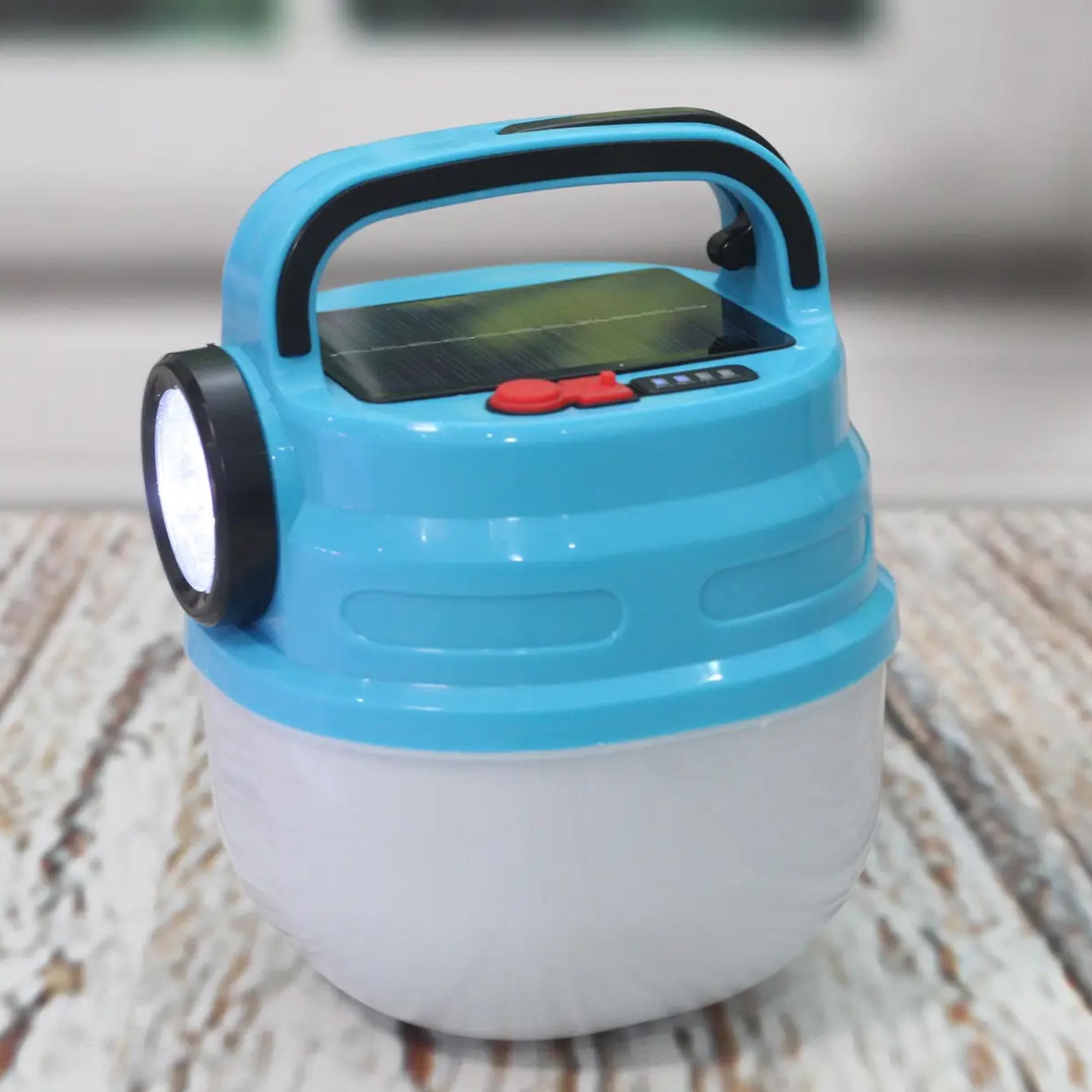 Ліхтар для кемпінгу із сонячною батареєю HB-V80 Solar Camping Light Блакитний Ліхтар для кемпінгу із сонячною батареєю HB-V80 Solar Camping Light Блакитний