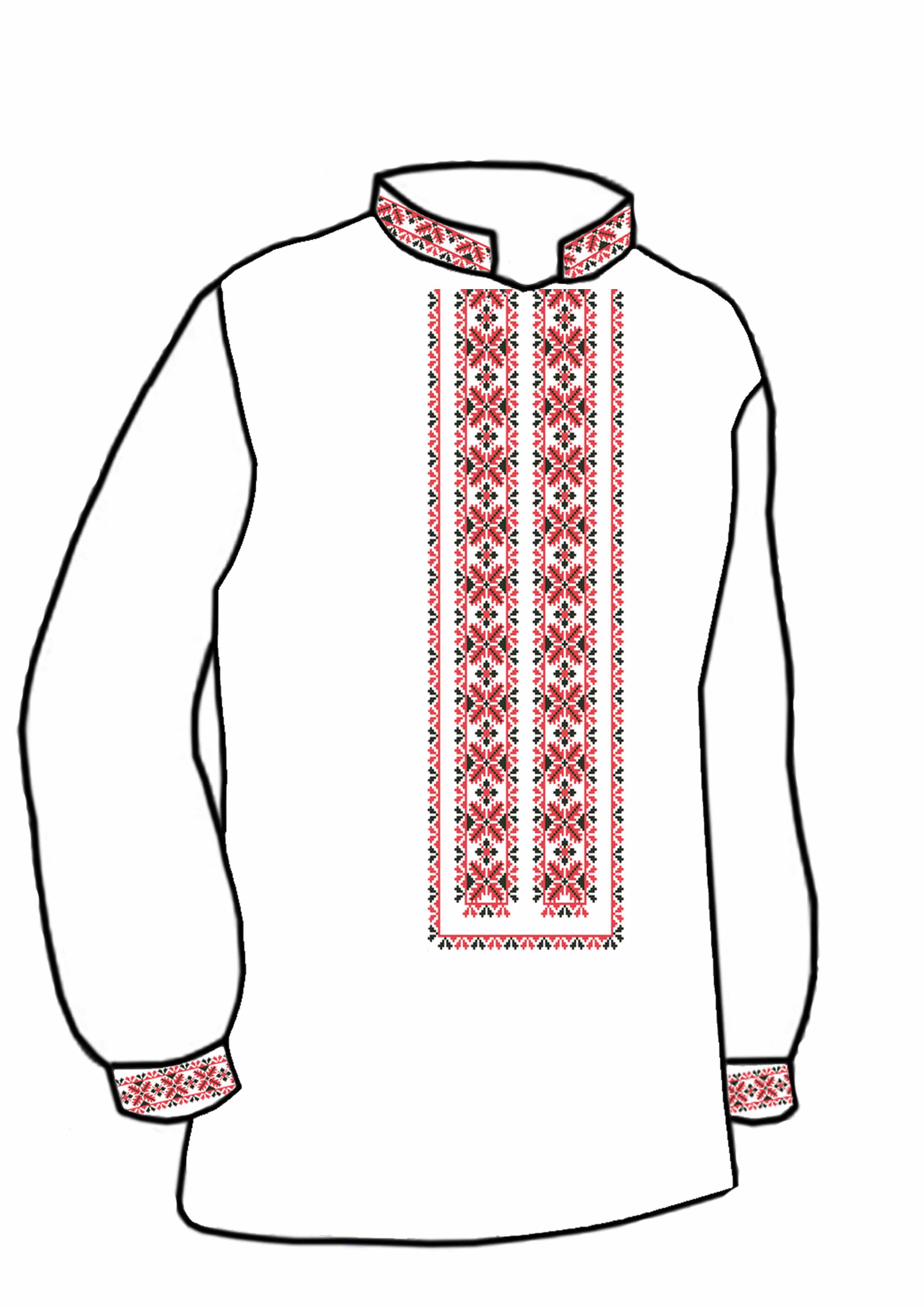 Заготовка для вишивки нитками або бісером сорочка СЧ-62 домоткане полотно