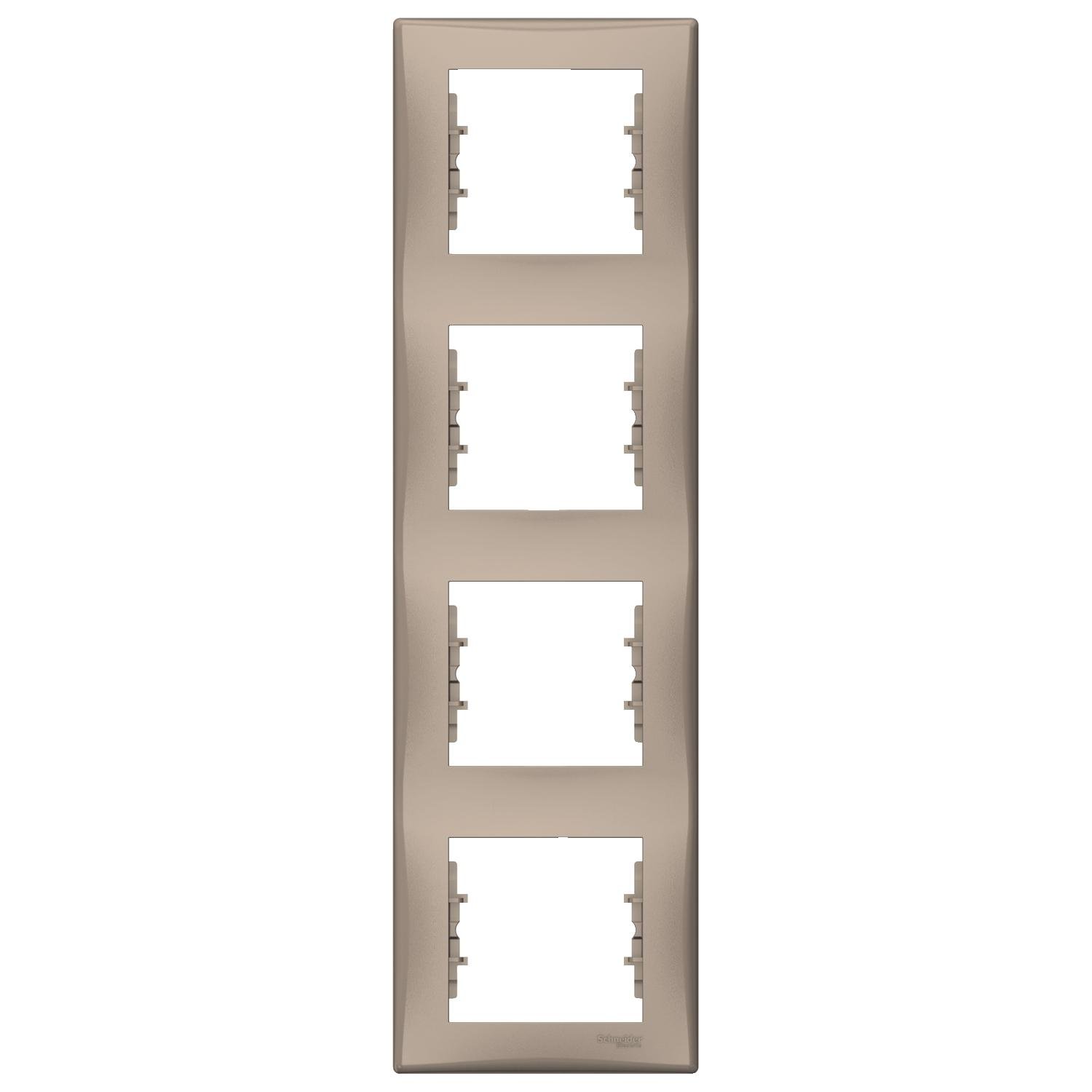 Рамка для розетки Schneider Electric SDN5802068 4-я вертикальная Титановый (88994)