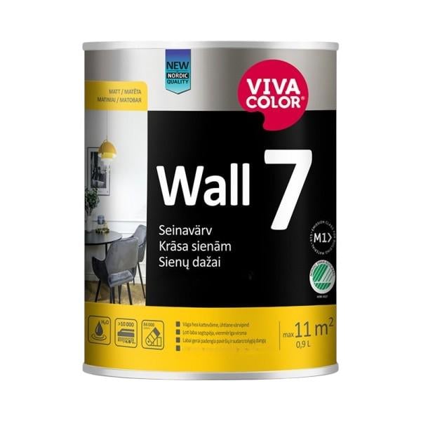 Краска для стен шелковистоматовая Vivacolor Wall 7 воднодисперсионная база C для внутренних работ 0,9 л Прозрачный (2105679843)