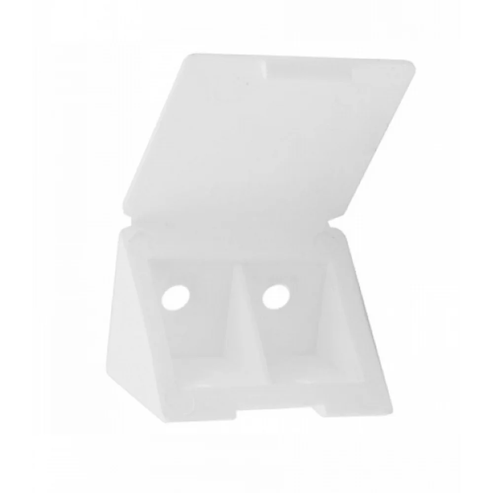 Кутник монтажний Mesan подвійний меблевий пластиковий Білий (PD0650)