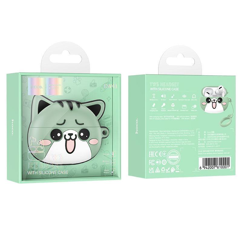 Навушники Bluetooth TWS Hoco EW48 Mint Cat (00000067614_3) - фото 5