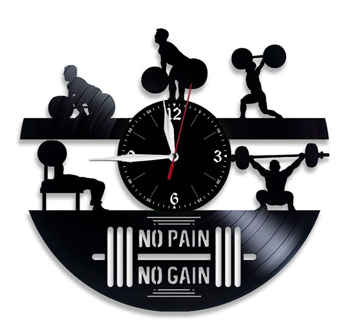 Часы настенные Кроссфит 2159 из виниловой пластинки