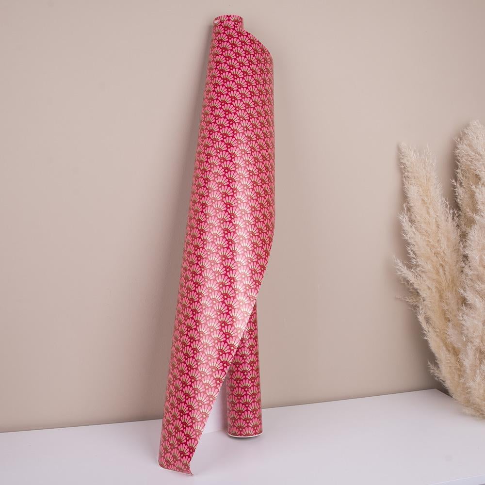 Папір в рулоні червоний візерунок 70 см 10 м (468-76)