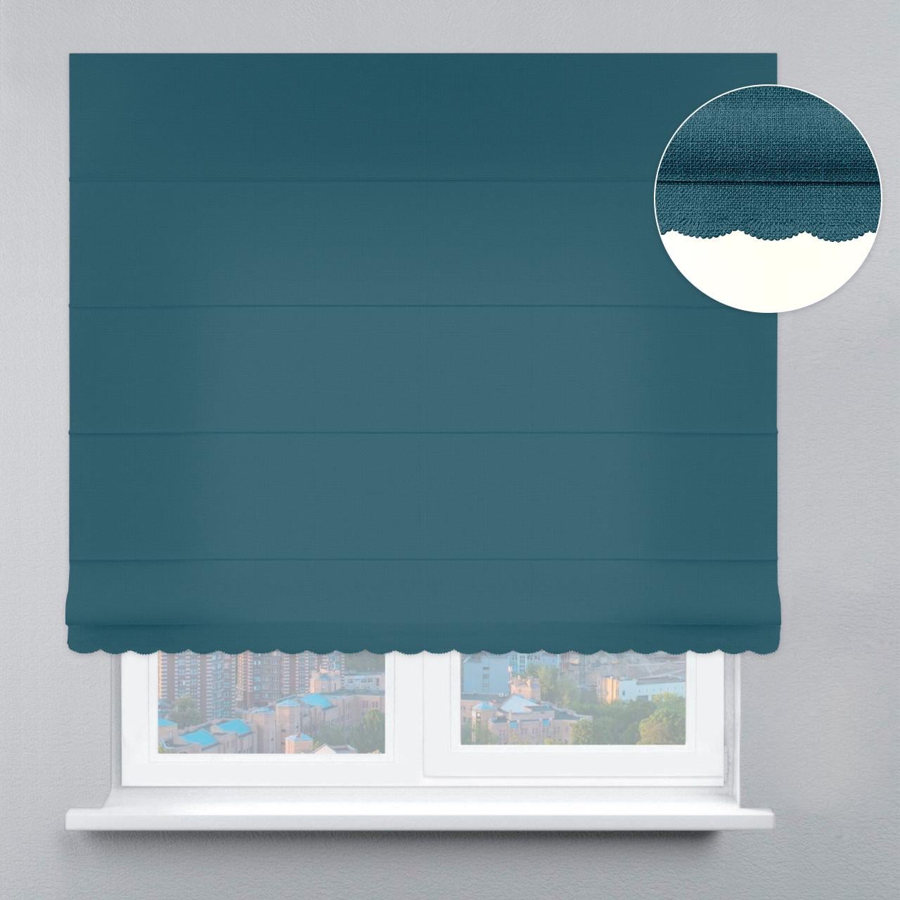 Римская штора рогожка премиум с ажуром 110х170 см Морской