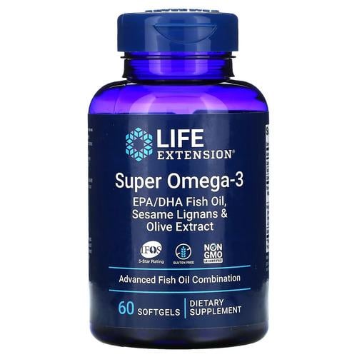 Омега-3 Life Extension Super Omega-3 60 капс. (LEX-19836)