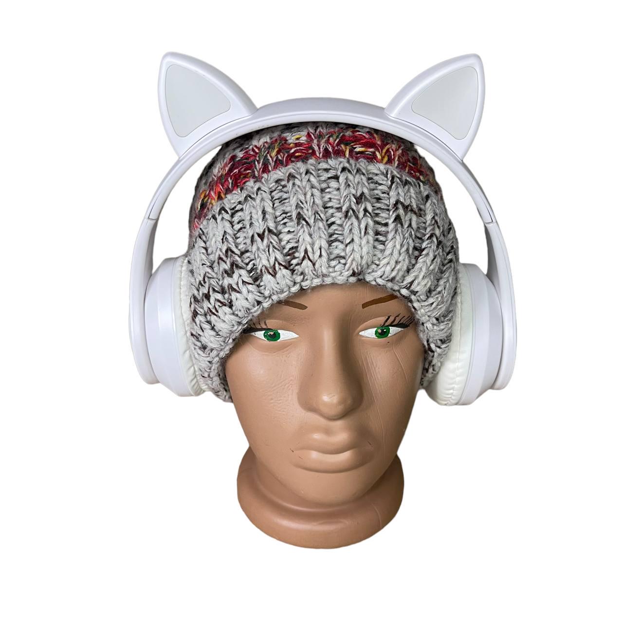 Наушники с ушками Cat Ear В39М беспроводные с подсветкой/FM-радио/MicroSD/Bluetooth Белый (235132523) - фото 5