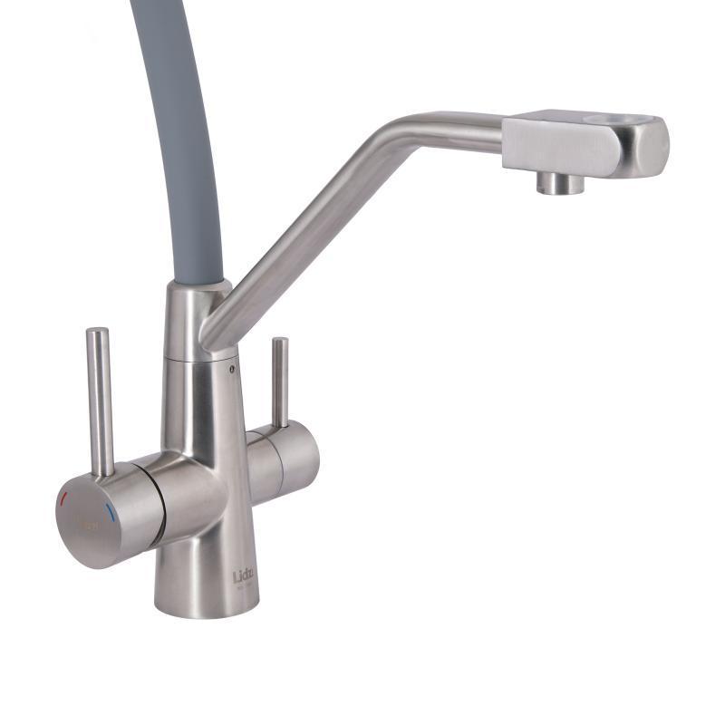 Смеситель для кухни Lidz Aria 020F3 с гибким изливом с подключением к фильтру (LDARI020F3GNK39211) - фото 3 Смеситель для кухни Lidz Aria 020F3 с гибким изливом с подключением к фильтру (LDARI020F3GNK39211) - фото 3