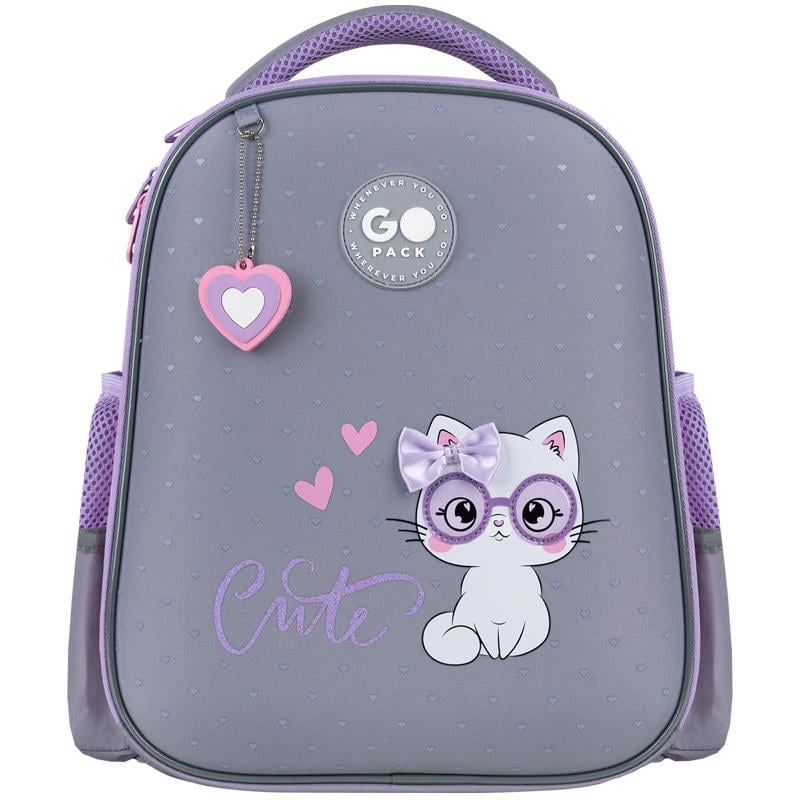 Рюкзак школьный полукаркасный GoPack Education GO26-165S-3 Cute Cat с карандашами Kite 18 цветов (000996003)