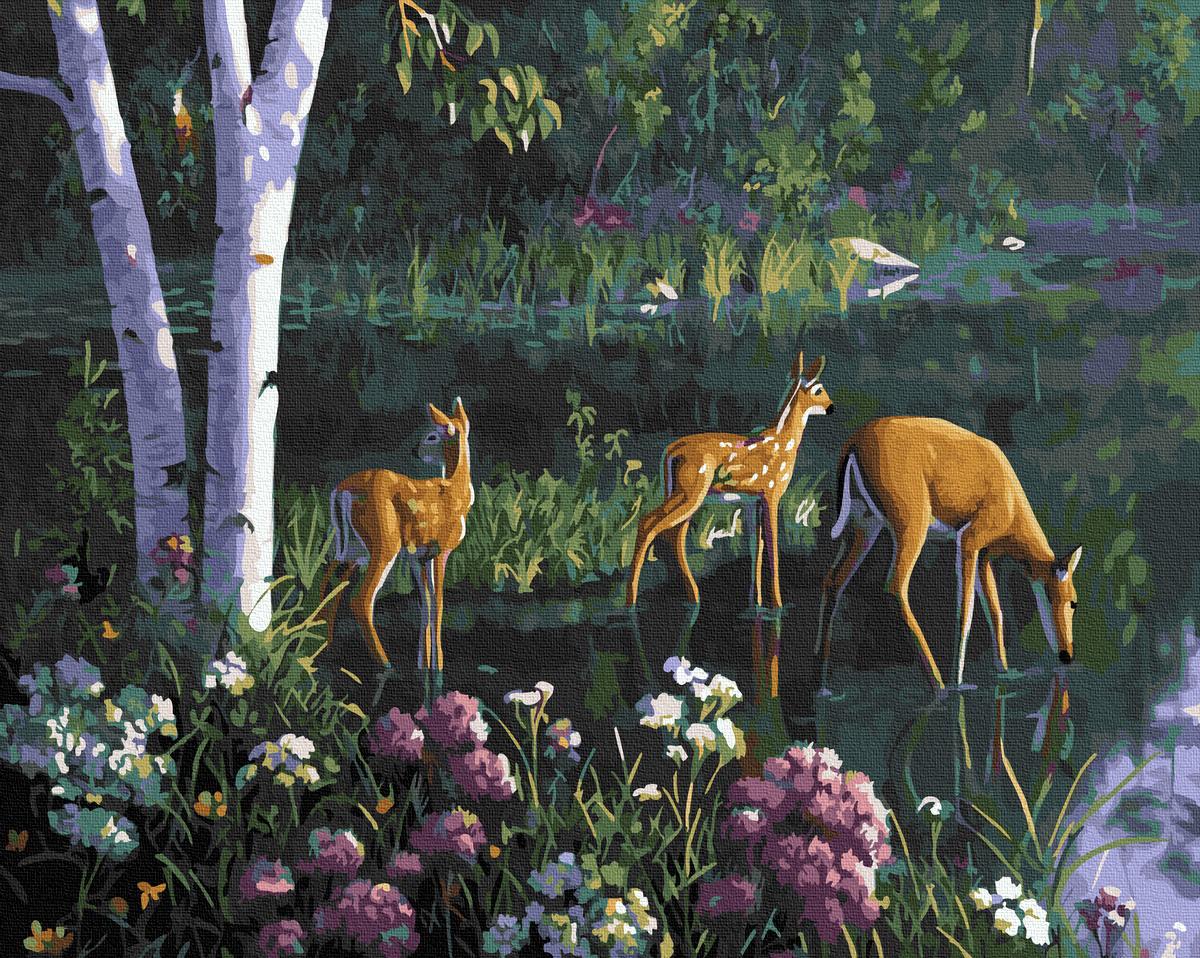 Картина за номерами Brushme Ранок лані 40х50 см (GX4673) Картина за номерами Brushme Ранок лані 40х50 см (GX4673)