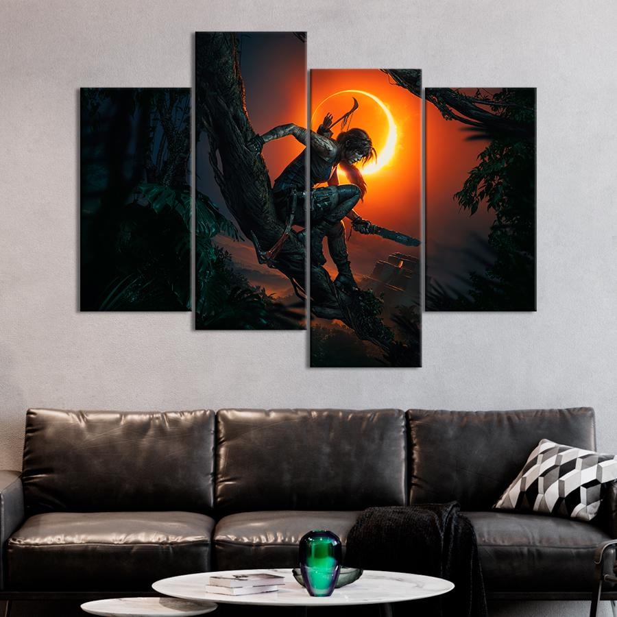 Настінний декор Знаменита Лара Крофт із Shadow of the Tomb Raider 89x56 см (A202-4)