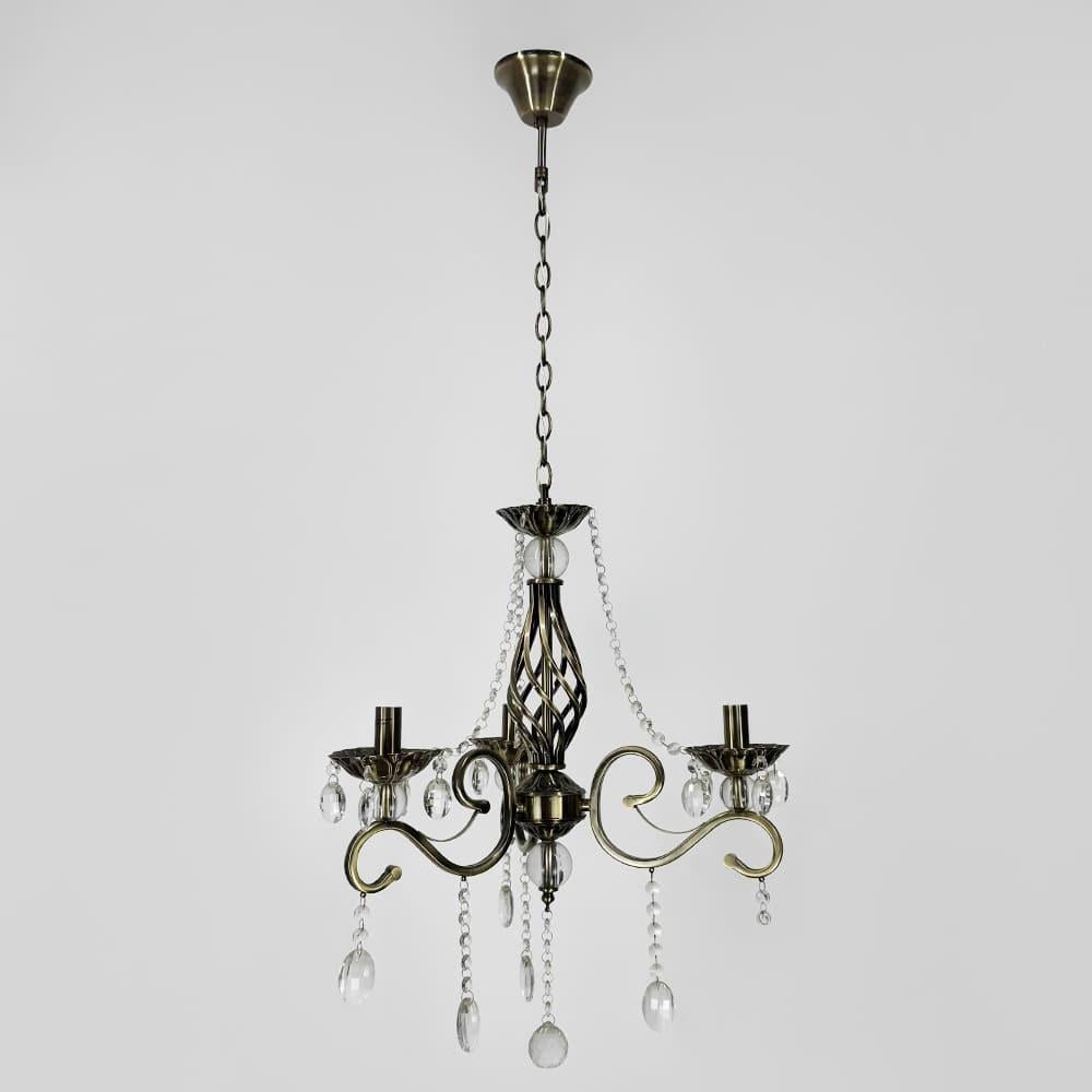 Люстра-подсвечник на 3 лампы Ø 50 см Бронзовый (6071/3 AB)