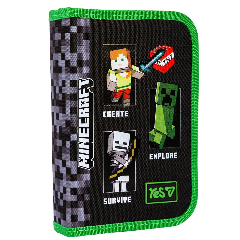 Пенал твердый YES HP-03 Minecraft Reality одинарный с клапаном (533733)
