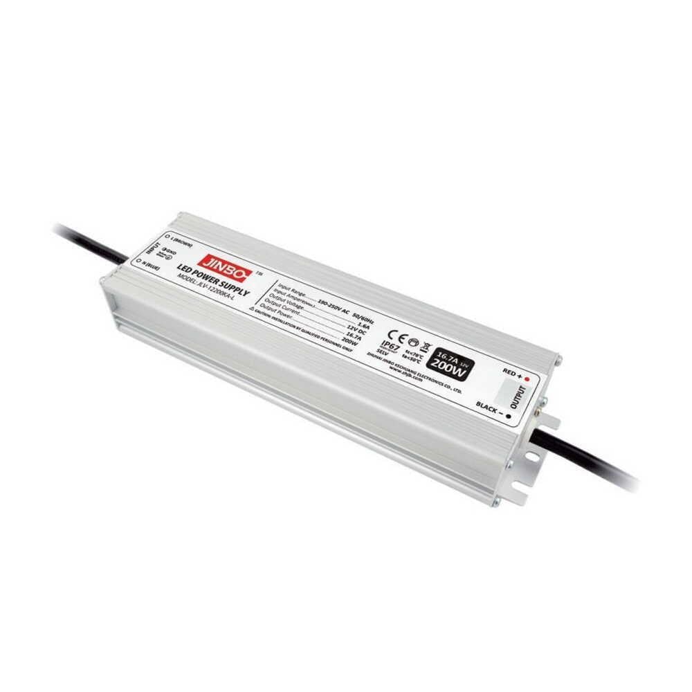 Блок живлення JINBO 200W 220V AC/24V DC IP67 (JLV-24200KA-L)