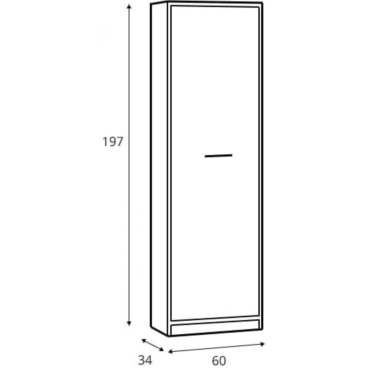 Пенал закритий Гербор Непо REG1D Дуб сонома/Німфея альба (GRB-1047) - фото 3
