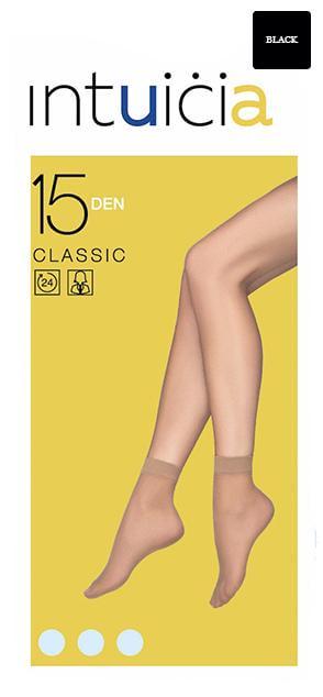 Носки женские 2 пары Intuicia CLASSIC 15 Black (66251) - фото 1