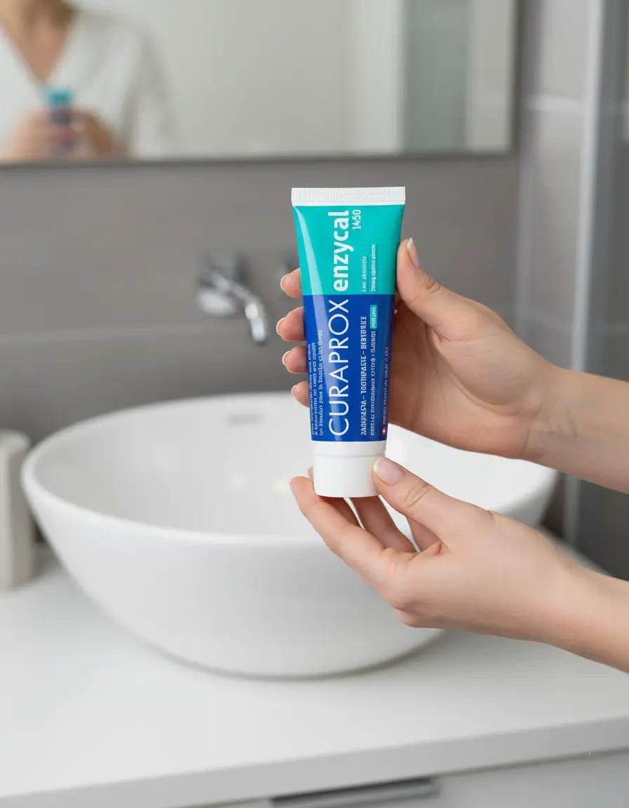 Зубная паста с высоким содержанием фторида натрия CURAPROX Enzycal 1450 мг/кг - фото 2 Зубная паста с высоким содержанием фторида натрия CURAPROX Enzycal 1450 мг/кг - фото 2