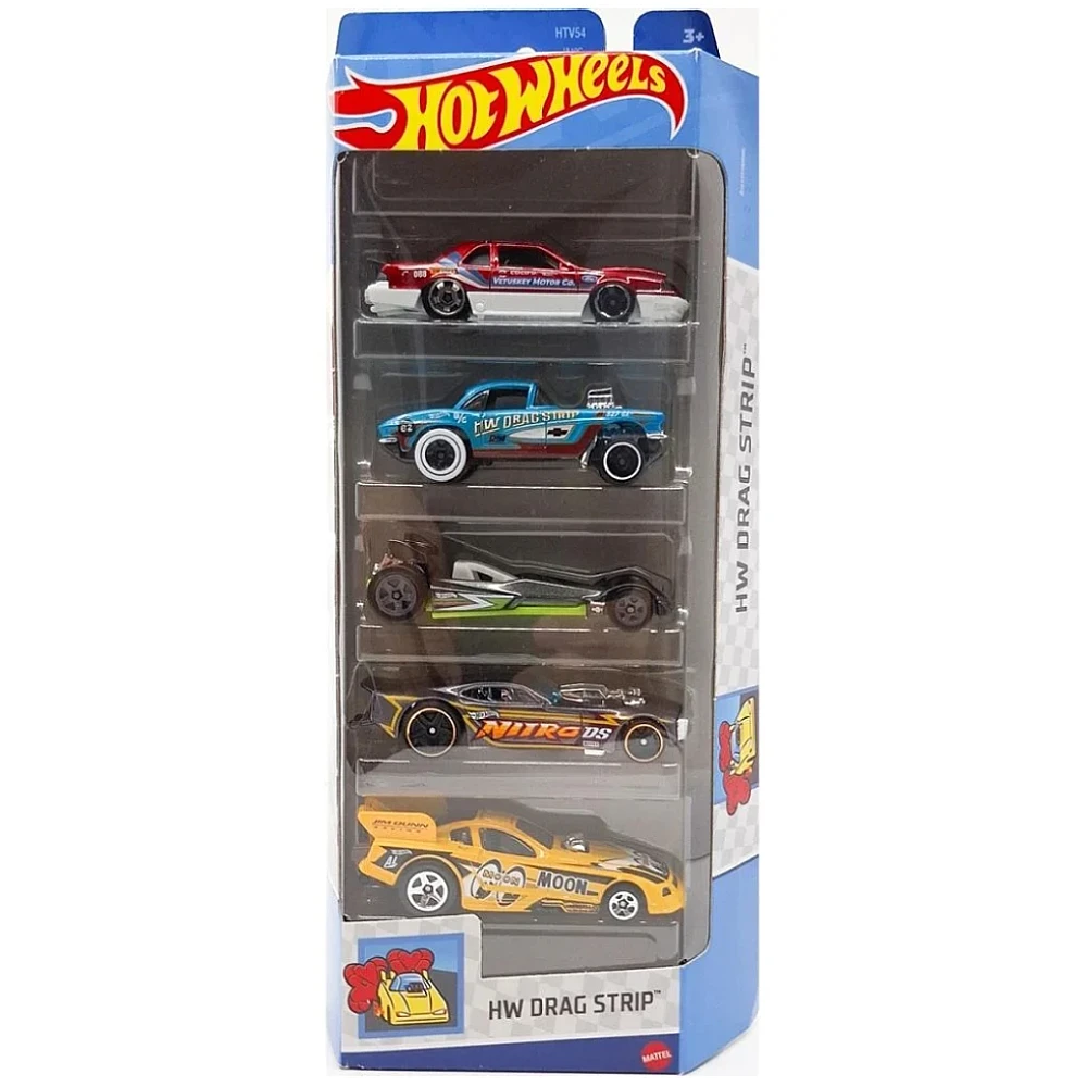 Подарочный набор из 5-ти машинок Hot Wheels Дрэг-рейсинг (HTV54)