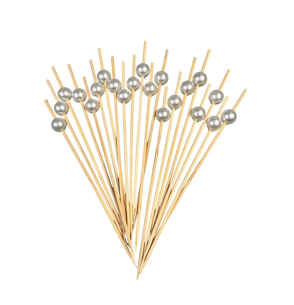 Шпажка Жемчужина бамбуковая 120 мм 100 шт. (53249)