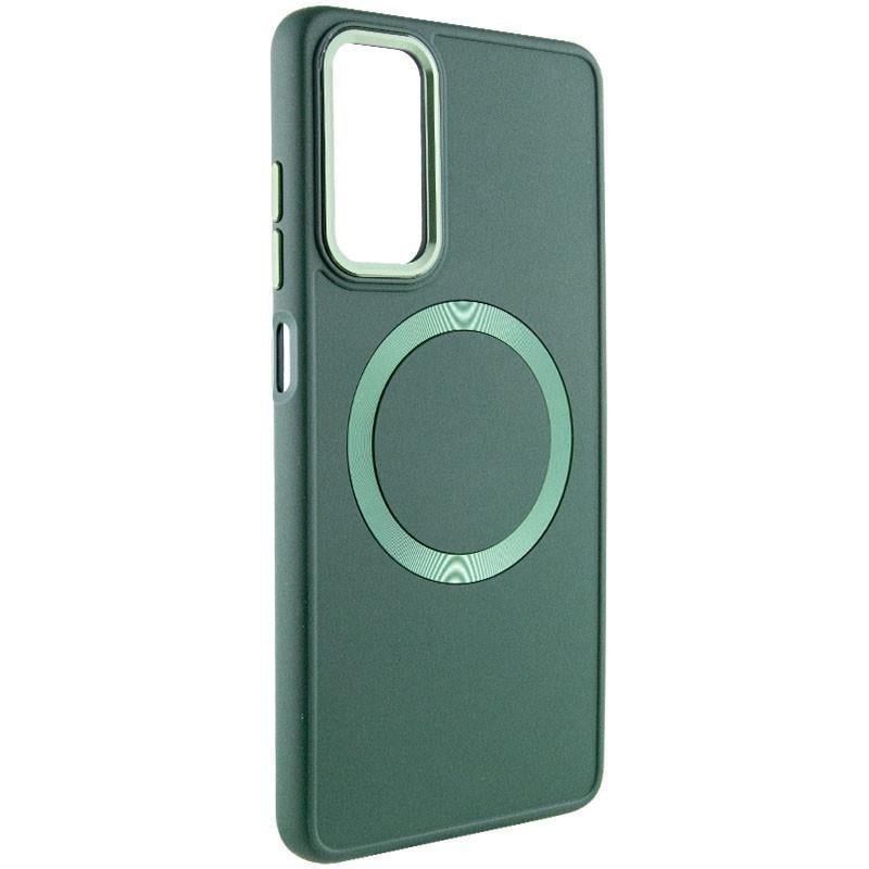 Противоударный TPU чехол Bonbon Metal Style with MagSafe для Samsung Galaxy A25 5G Зеленый / Army Green